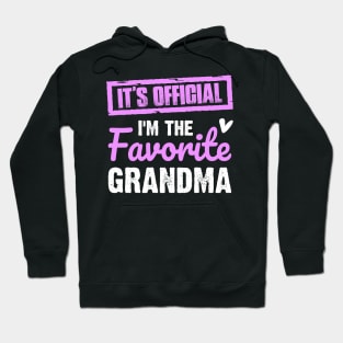 It's Official I'm The Favorite Grandma Vintage Grandmother | Funny family Hoodie